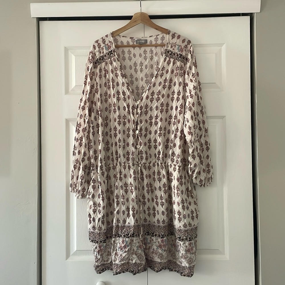Torrid long sleeve boho romper